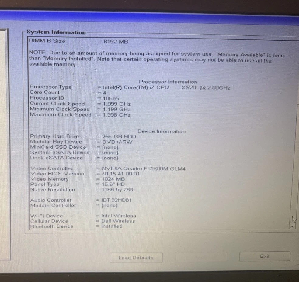 Dell Precision M4500 15" Intel i7 16GB 250GB SSD Win 11, Office 2024, NVIDIA - Image 11